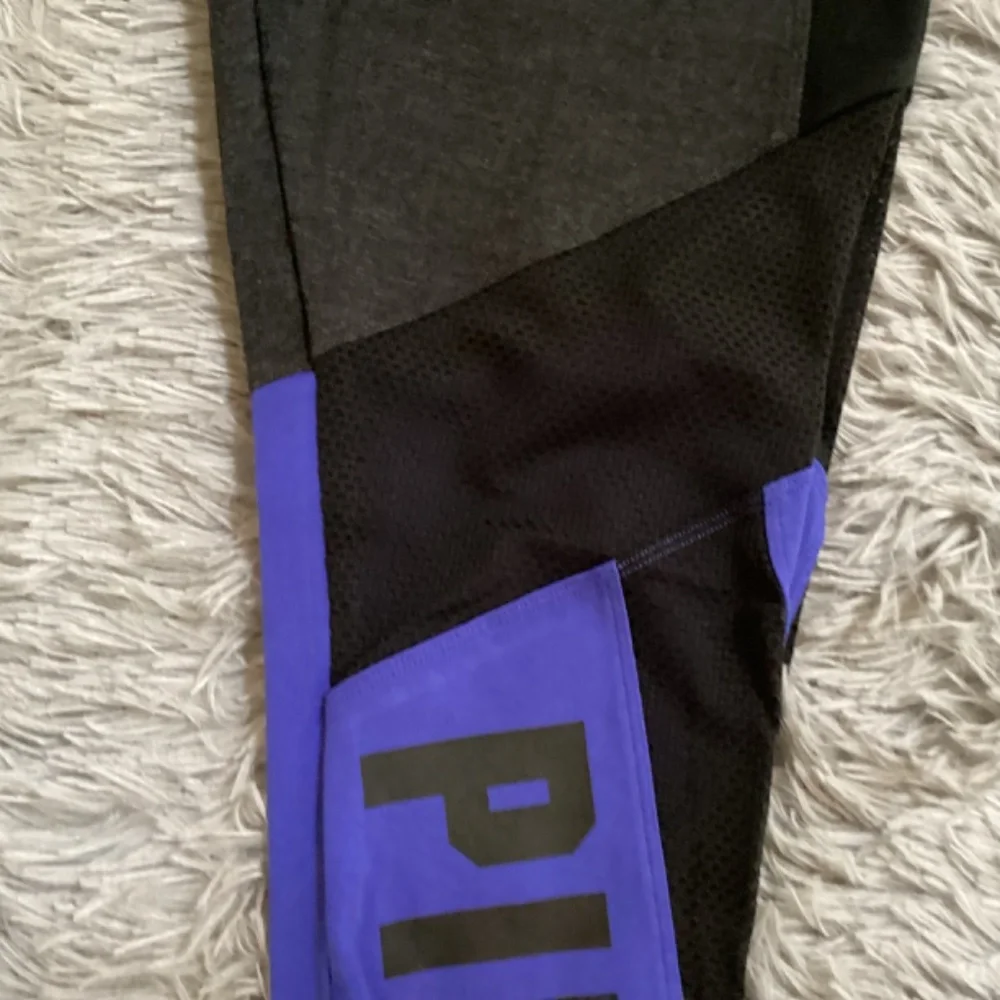 Pink Yoga Purple/Black Flat Legging Size S NWT